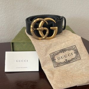 GUCCI DOUBLE G SNAKE WOMAN’S BELT WITH BOX, DUST BAG, AND GIFT WRAPPED